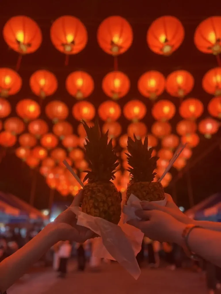 pineapple drinks at taiwan festival